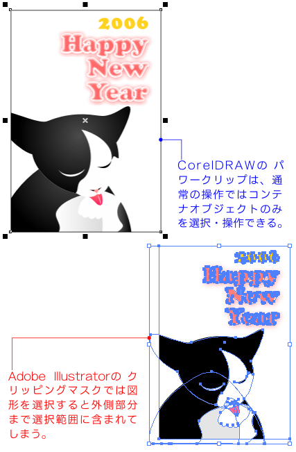 パワークリップとクリッピングマスクの違い