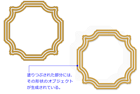 スマート塗りつぶしの結果