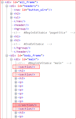 IE8の不正なDOMツリー